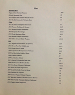 wine menu